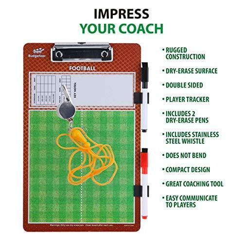 TXENCEX Football Coaching Board Coaches Clipboard Tactical Magnetic Board Kit,Portable Strategy Coach Board with Dry Erase Marker Pen and Zipper Bag 