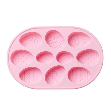 

Easter Egg Silicone Cake Baking Mold For Handmade Soap Pastry Cake Baking Pan For Soap Candle Cookies Pink