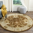 thumbnail image 2 of SAFAVIEH Antiquity Derbhile Traditional Bordered Wool Area Rug, Brown/Beige, 6' x 6' Round, 2 of 8