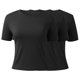 thumbnail image 5 of Camiseta básica de manga corta ajustada para mujer: camiseta de poliéster ajustada, top informal de verano, tallas S-XXL, estampado floral, apta para múltiples ocasiones, 5 of 6