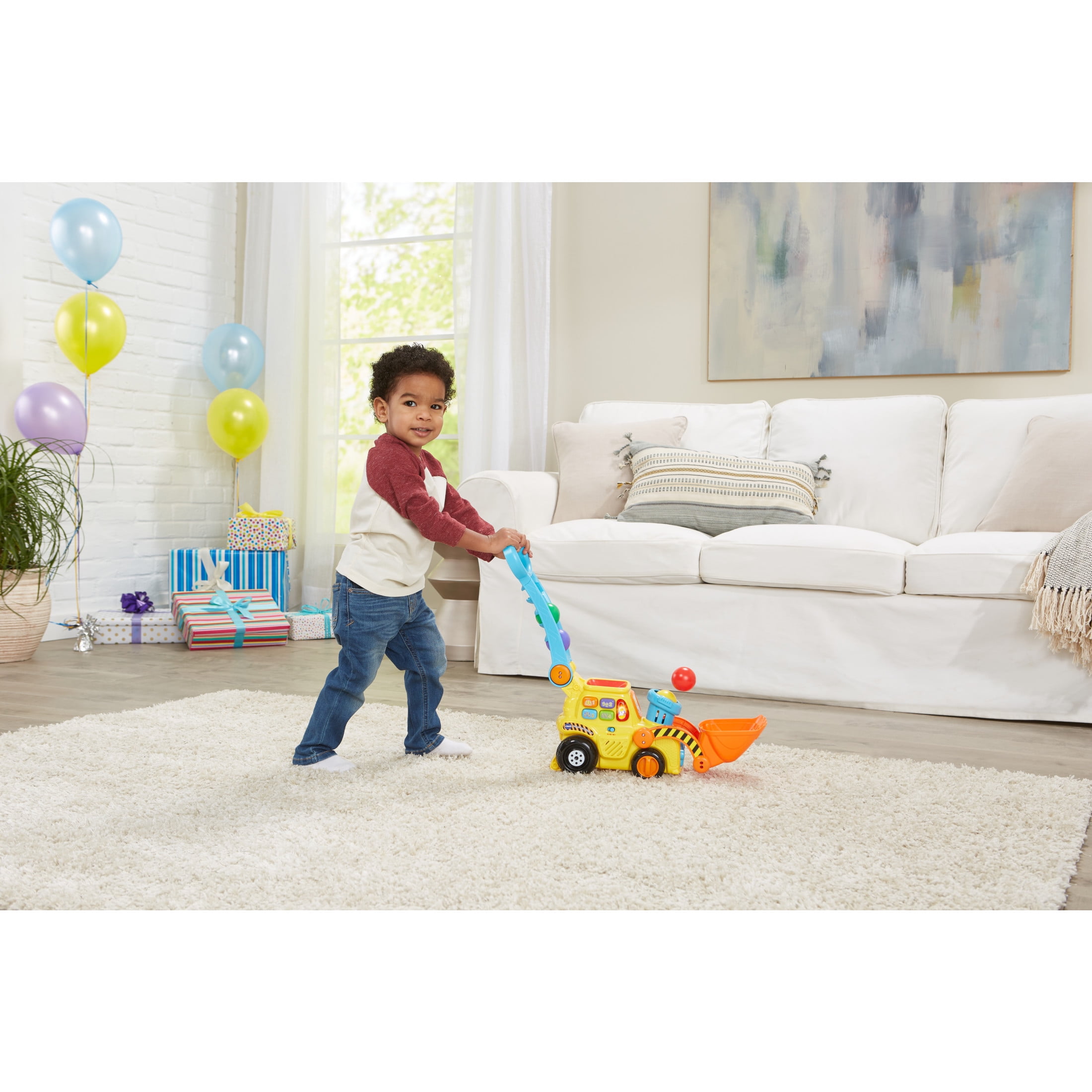 VTech, Push & Pop Bulldozer, Baby Toddler Toy, with Accessories
