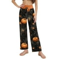 thumbnail image 3 of Womens Halloween Pajamas Pants with Drawstring Waist Ladies Spider Pumpkins Ghost Print Pajama Cute Soft Long Bottoms Womens Pj Pants Pjs Jammies Gift, 3 of 4