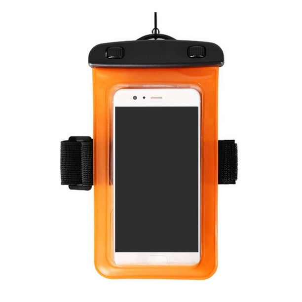 Sonducket Estuche para teléfono a prueba de agua Funda anti-agua Funda para bolsa seca con brazalete y conector de audio Deportes acuáticos Naranja 4.7 pollici Sonducket HW4170-26