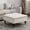 Beige, variant on BRILHAMEZ Modern Linen Fabric Storage Ottoman Bench, Button Tufted Coffee Table Footrest Stool with Hidden Storage for Living Room and Bedroom, Gray