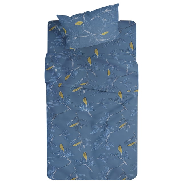 Juego De Sabanas Individuales Estampadas De Microfibra De Poliester 3 Piezas Diseño Elegante Amplias Textura Suave
