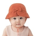 thumbnail image 4 of Miqool Infant Newborn Baby Cute Sun Hat UPF 50+ Sun Protection Wide Brim Bucket Hat Outdoor Adjustable Beach Hats for Boys Girls, 4 of 4