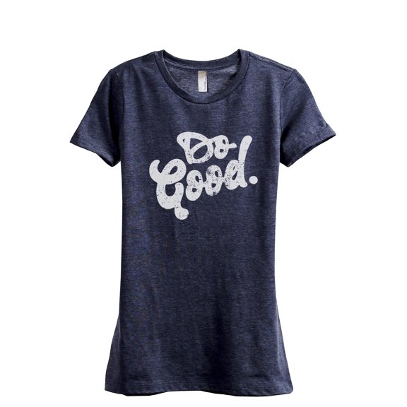 Do Good Women's Fashion Relaxed T-Shirt Tee Heather Navy X-Large