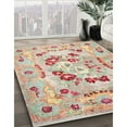 thumbnail image 3 of Ahgly Company Machine Washable Indoor Rectangle Contemporary Sunrise Orange Area Rugs, 8' x 12', 3 of 7