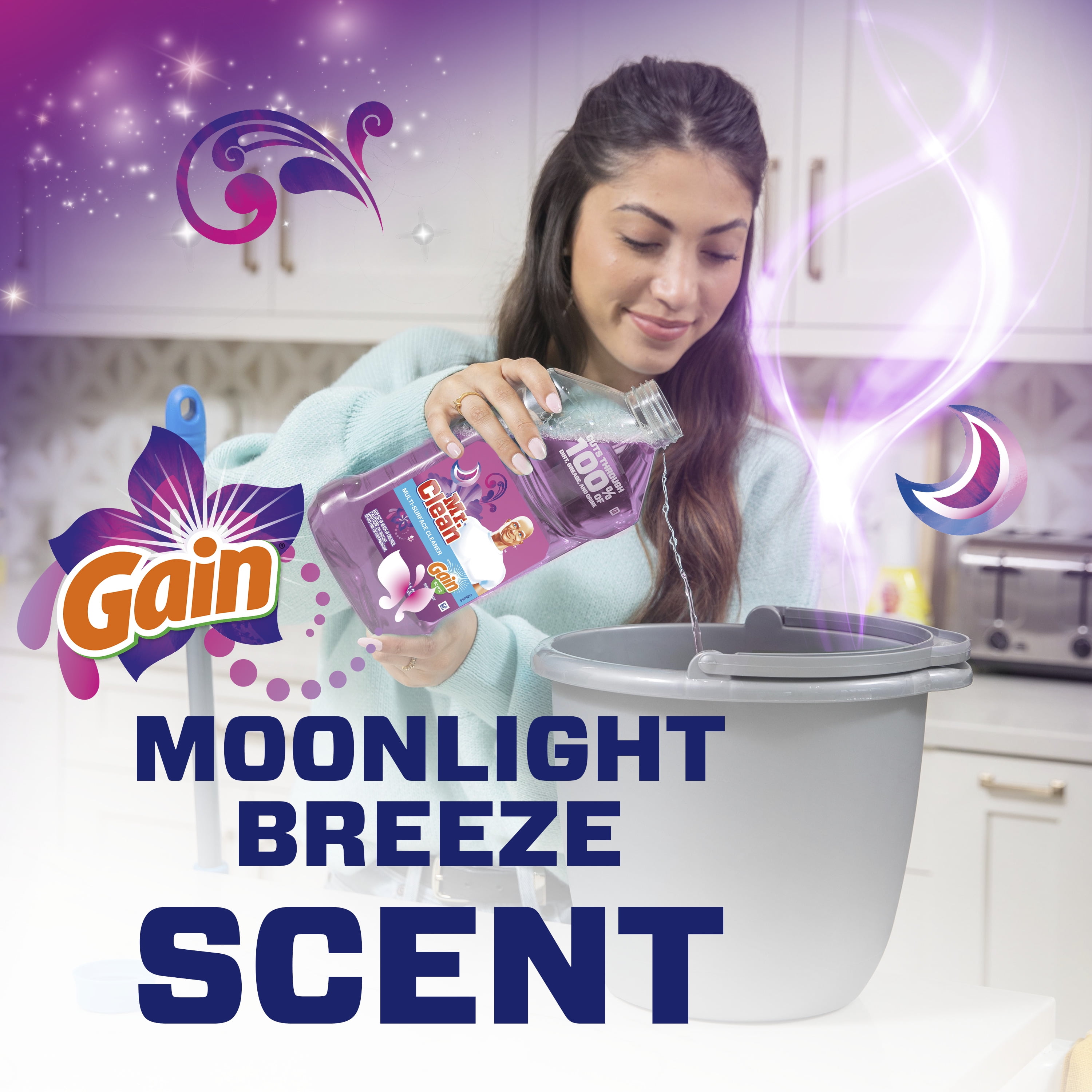 Mr. Clean with Gain Moonlight Breeze Scent Multi-Surface Cleaner, 45 fl oz