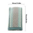 thumbnail image 2 of Hand Towels Set of 1 Striped Pattern Cotton Soft Absorbent Decorative Towel for Bathroom, 29.5x13.8 Inch, Green, 2 of 3