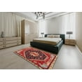 thumbnail image 4 of Ahgly Company Indoor Square Traditional Sunrise Orange Persian Area Rugs, 6' Square, 4 of 6