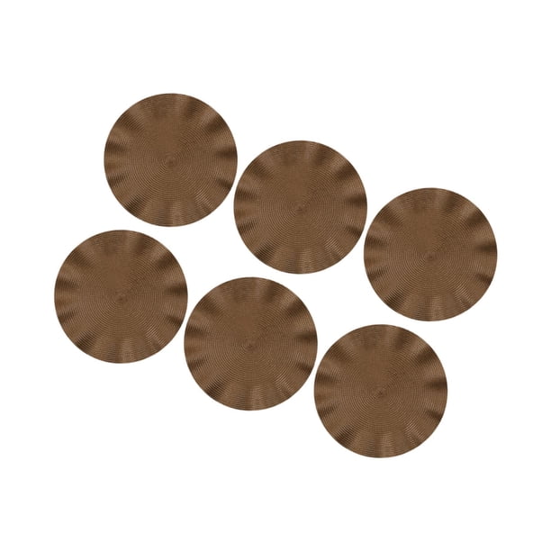 Manteles Individuales Macarena 6 Piezas Marron Oscuro