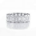 thumbnail image 5 of Oryn Jewelry 1.9 Ct Emerald Cut Moissanite Ring - 14K White Gold Plated Ring - Full Eternity Engagement Ring - Anniversary Gift for Women, 5 of 6