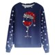 thumbnail image 4 of Gibobby Sudaderas Navideñas para Mujeres Pullover Suéter Tops para mujer Sudadera Cuello redondo Fit Pullover Tops Casual Camisas de entrenamiento Blusa suelta(Azul,G), 4 of 5