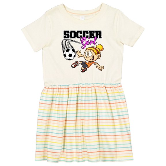 Inktastic Soccer Girl Girls Toddler Dress