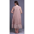 thumbnail image 4 of Bimba Light Pink Salmon2 Butterfly Dot & Printed Cotton Nightgowns For Women Sleeveless Gown Sleepwear Maxi Dress Large, 4 of 6