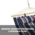 thumbnail image 2 of Bliss Hammocks 48-in. Wide Caribbean Hammock W/ Pillow & Hanging Hardware, 265 Lb. Capacity - Patriot Stripe, 2 of 6