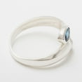 thumbnail image 5 of LBG British Made 18k White Gold Natural London Blue Topaz Womens Band Ring - 33 size options - Size 10.75, 5 of 6