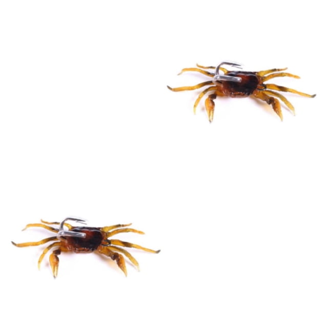 Toystoory cangrejos herramienta de gancho de cebo señuelo de pesca artificial señuelos falsos realistas aparejos de cabeza al aire libre para 10cm 30g/Gris 2Conjunto