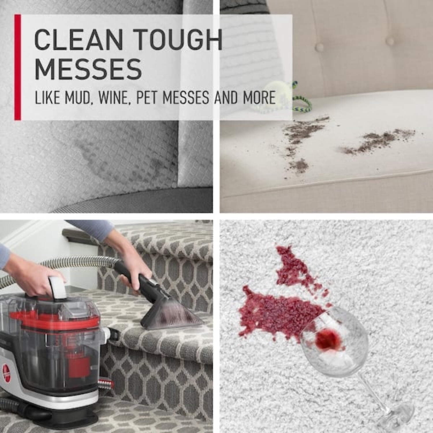Hoover CleanSlate Carpet & Upholstery Spot Cleaner, Stain Remover, Portable, FH14000V