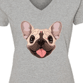 thumbnail image 4 of Inktastic French Bulldog Dog Women's V-Neck T-Shirt, 4 of 5