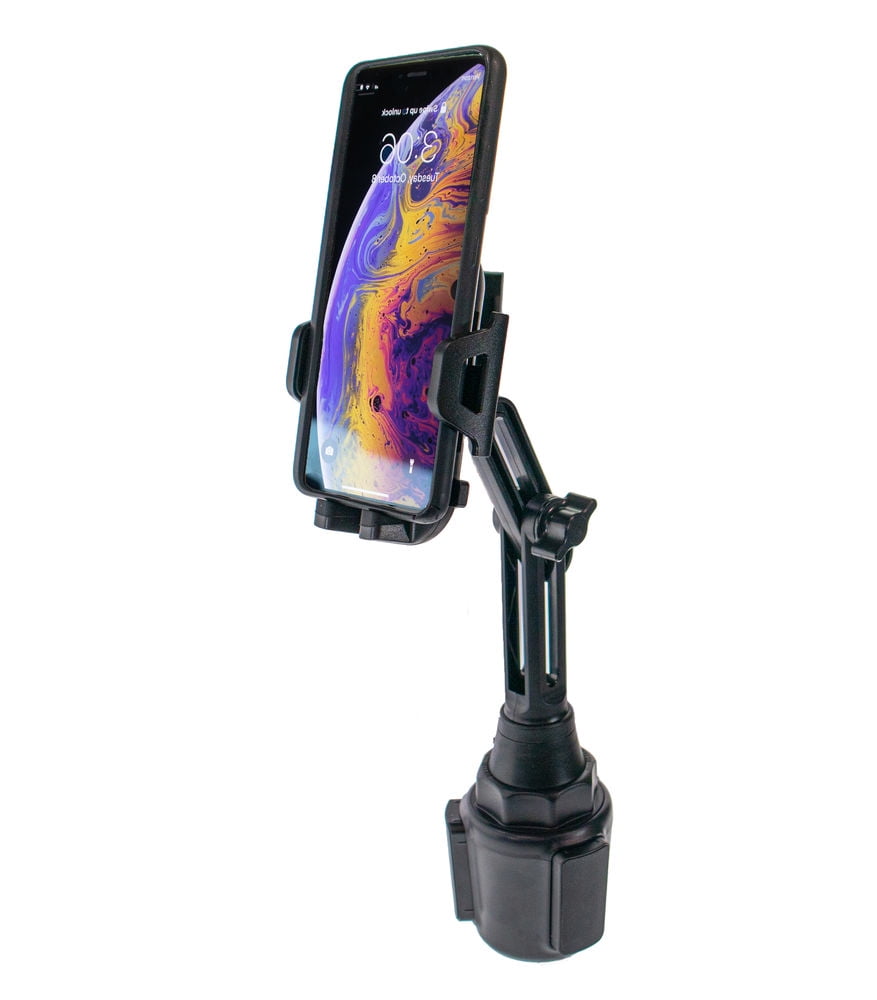 Universal Car Phone Holder w/ 360° Rotation, Telescoping Adjustable Clamp Durable No Shaking