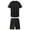 Black, variant on GDREDA Mens Pajamas Set Men's Summer Sportswear Casual Sportswear Short Sleeve Shorts Running Q Uick D Ry Set Men's Pajama & Loungewear Brown,M