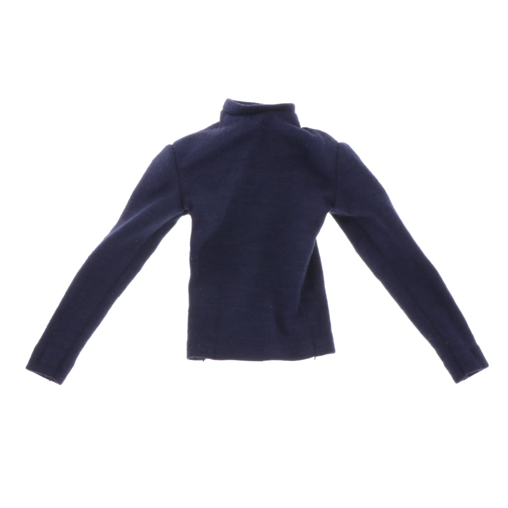 1/6 Dark Blue Knitted Long Sleeve Jumper Sweater for 12'' DML Action Figures 