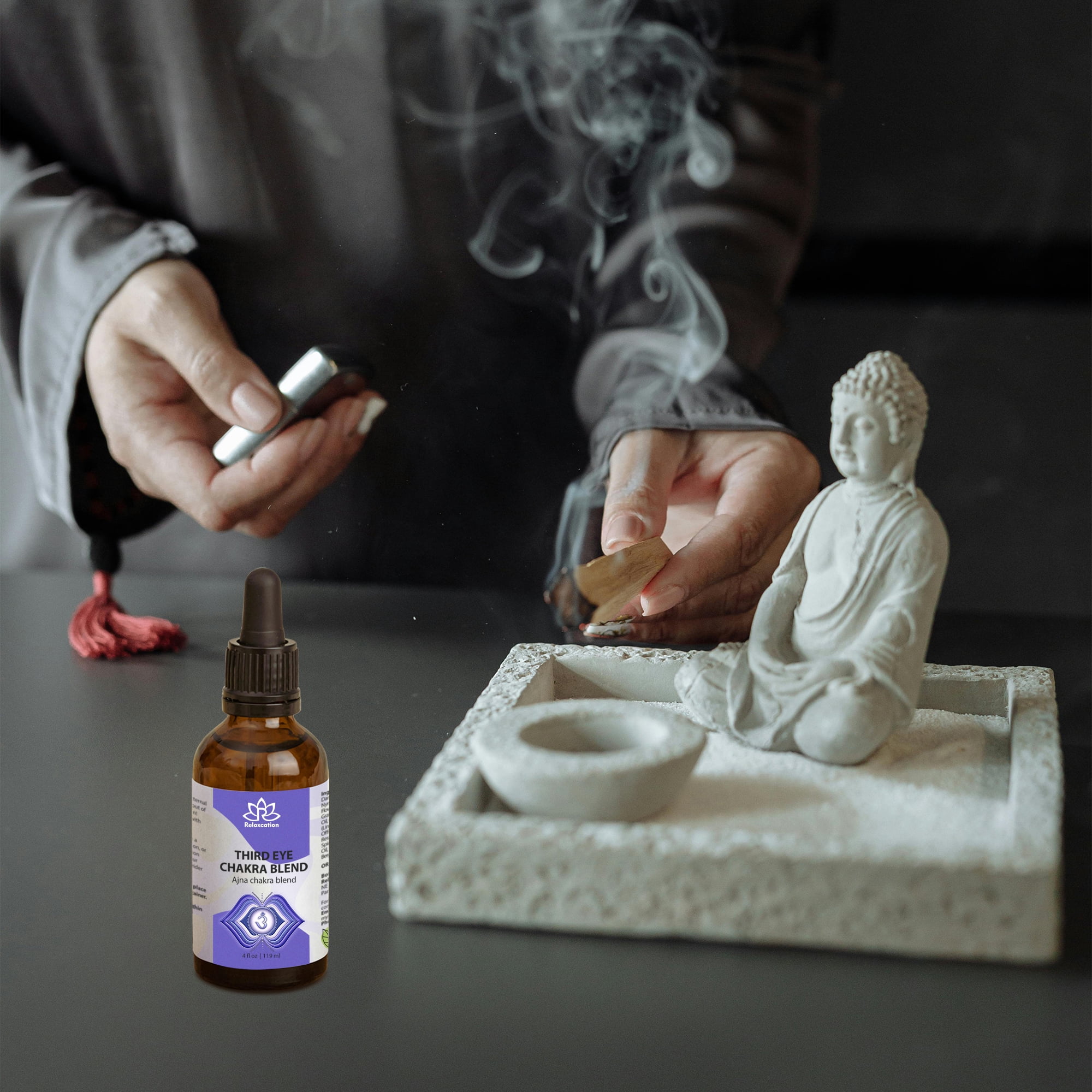 Third Eye Chakra Essential Oil Blend – 1 fl oz | Relaxcation – Intuition & Insight