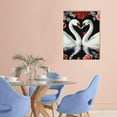 thumbnail image 2 of ZFLMY Swans Roses Romantic Canvas Wall Art Home Decor 12x16 12x16in, 2 of 5