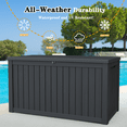 thumbnail image 5 of CIRUI 180 Gallon Double-Wall Resin Deck Box, Lockable Waterproof Outdoor Storage Box, Capacity and Doubles as Seating for Patio Furniture ,Garden Tools, Pool Accessories Black, 5 of 11