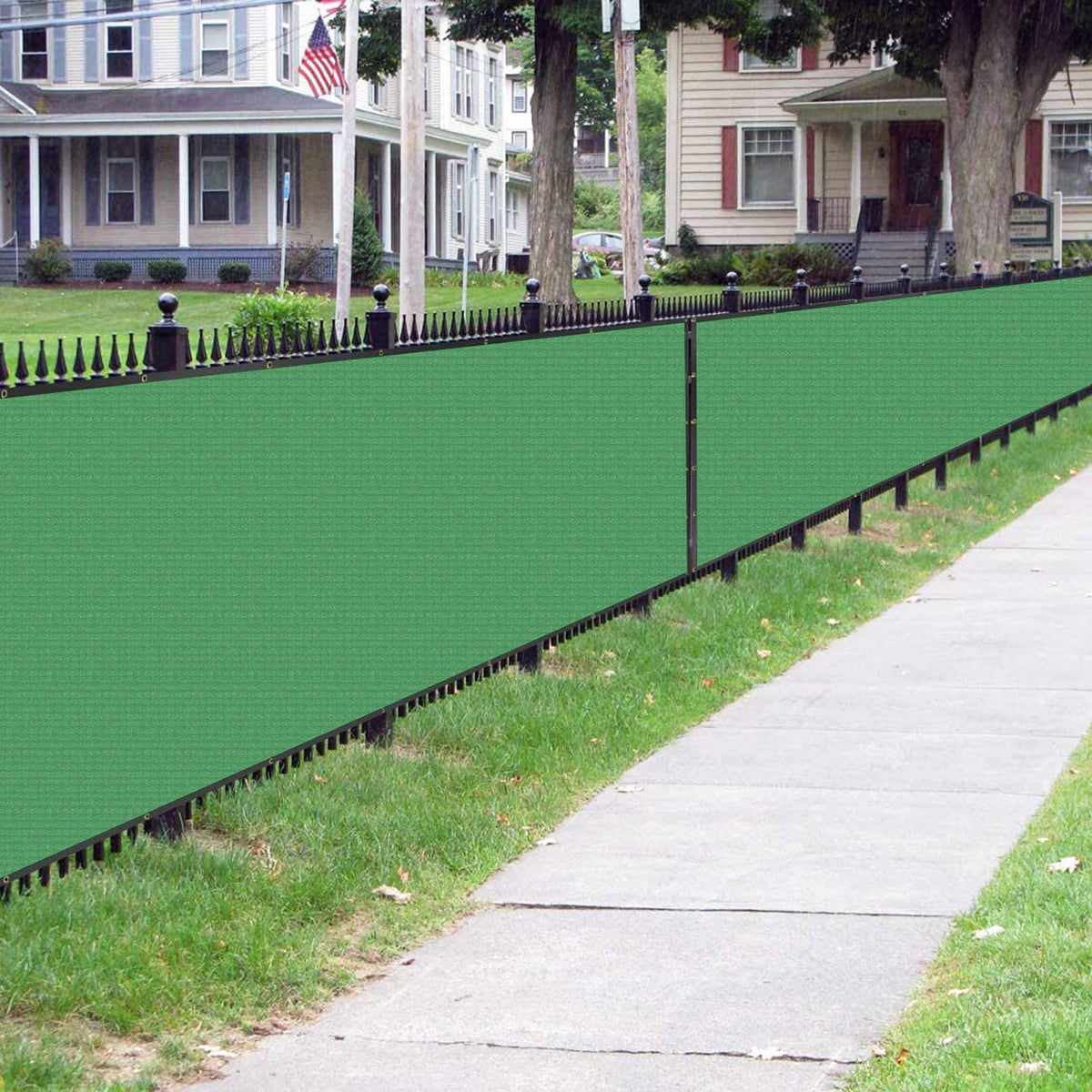 Garden fence screening privacy shade 35 m roll panel cover mesh foil dark green 