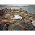 thumbnail image 3 of Edvard Munch 14x11 Black Modern Framed Museum Art Print Titled - Coastal Landscape (1918), 3 of 5