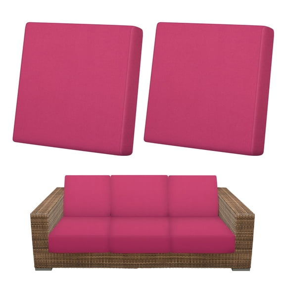 Uxcell 2-Pack Outdoor Cushion Covers, 19.7~25.6 Inch/50~65 cm Patio Cushion Covers for Outdoor Couch [Rose Red]