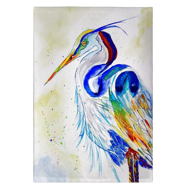 Betsy Drake GT1006 Aquarelle Héron Serviette d'Invité