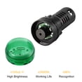 thumbnail image 3 of Unique Bargains 3pcs Pilot Light AC/DC 12V Panel Indicator Flashing Alarm with Buzzer, Green LED, 3 of 5