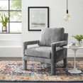 thumbnail image 2 of Armchair Accent Chair, Velvet, Grey Gray, Modern Contemporary Urban Design, Living Lounge Room Hotel Lobby Hospitality, 2 of 8