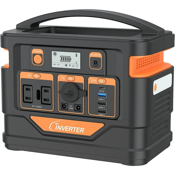C INVERTER Portable Power Station, 296Wh 300W Pure Sine Wave Solar Generator Outdoor