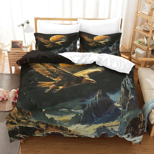 Juego de Ropa de Cama Fundas de Edredón con Fundas de Almohada Impresas en 3D 3