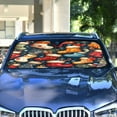 thumbnail image 4 of WOBOGO Cartoon Christmas Stockings Car Windshield Sunshades Autopilot Lightweight Accordion Sun Visor 57×31.5in, 4 of 8