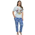 thumbnail image 2 of Women's Mickey Mouse & Friends Pajama Set T-Shirt & Plush Lounge Pants Disney, 2 of 8