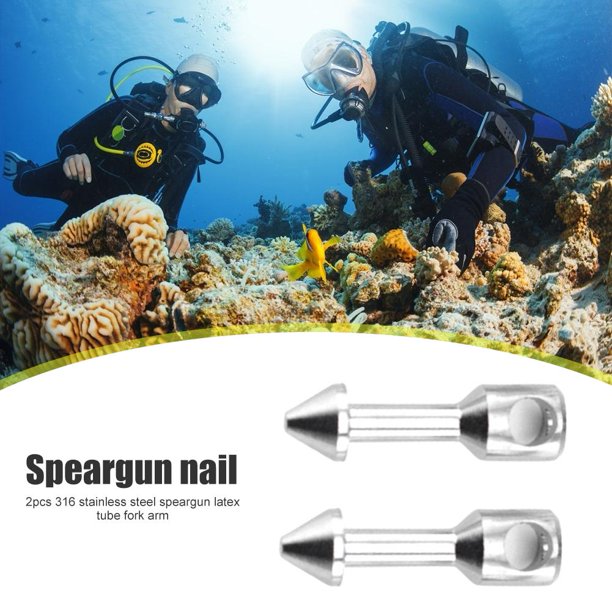 Deportes Acuáticos 2 clavos de espoleta de acero inoxidable para aparejos de pesca de pesca submarina