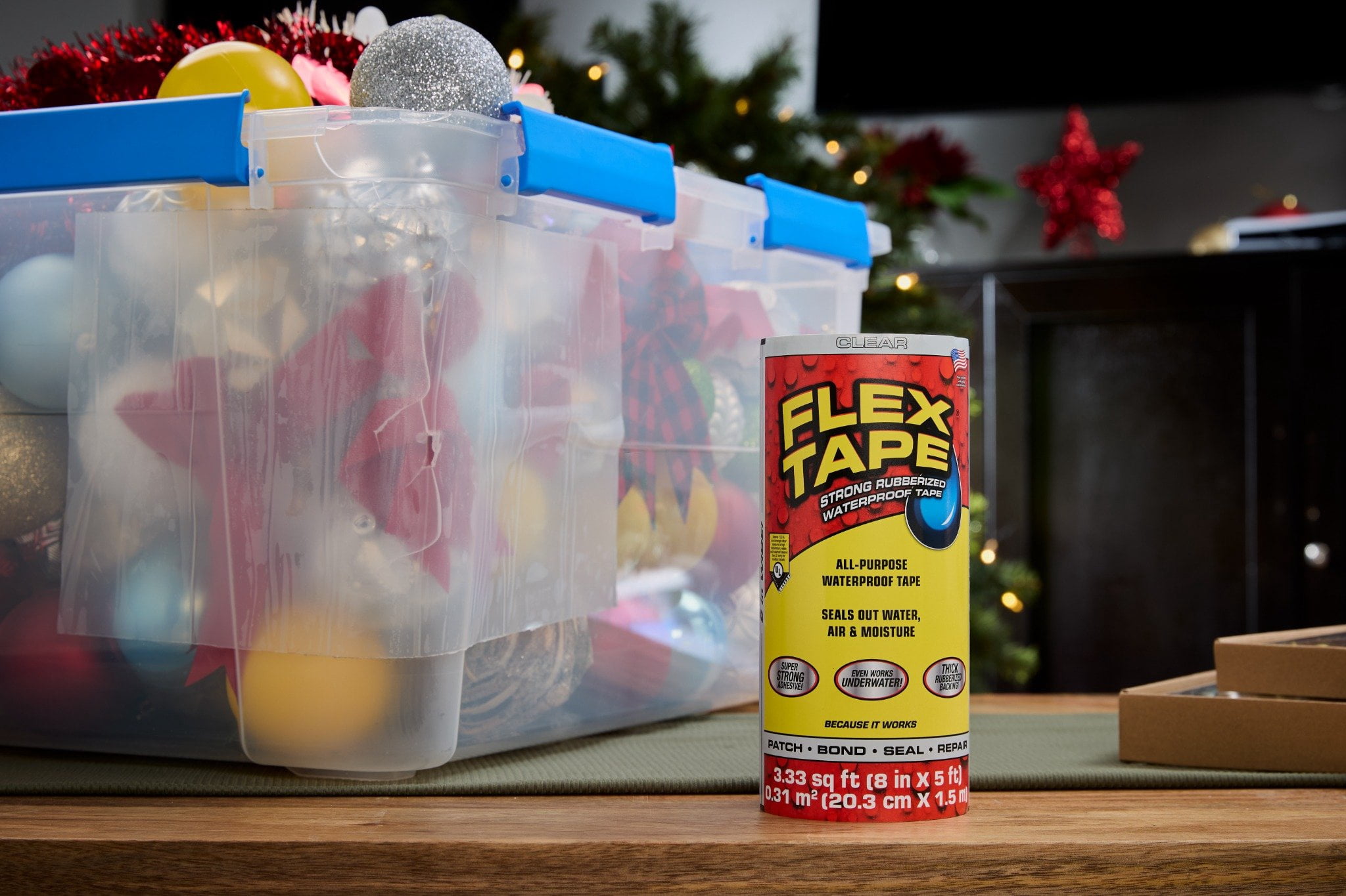 Flex Tape Rubberized Waterproof Tape - Ideal for RVs, Boats, and Home Repairs - 8 in x 5 ft, Clear