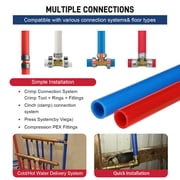 PEX Pipe 1/2 Inch 100ft 2 Rolls PEX Tubing EVOH Pex-B Pipe Non Oxygen Barrier Durable Leakage-Proof Flexible for Residential Water Lines in Homes pex Radiant Heat Tubing(Red+Blue)