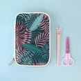thumbnail image 2 of Feuilles de Palmier Tropicales Florales Trousse à Crayons Multifonction Carrée Sac à Double Usage Fermetures Éclair Étanches Pochette de Rangement Papeterie 5.5x9 Pouces pour Étudiants, Garçons & Filles, 2 of 7