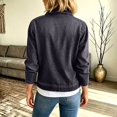thumbnail image 5 of SONXAHE Womens Lapel Zip Up Lightweight Jacket Long Sleeve Pocket Casual Outerwear Coat, 5 of 5
