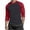 *Wine, variant on VBVC Men's 3/4 Sleeve Raglan Stretchy T Shirt , Color Block Crew Neck Tops For Men, S-4XL