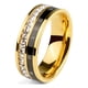 thumbnail image 1 of Anillo de titanio Sonducket con números romanos Dorado 8, 1 of 6
