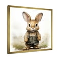 thumbnail image 2 of Designart "Portrait of Delightful Plump Nursery Rabbit II" People Framed Wall Art Decor - Farmhouse Brown Animal Nursery Bedroom Framed Canvas Wall Art, 2 of 6