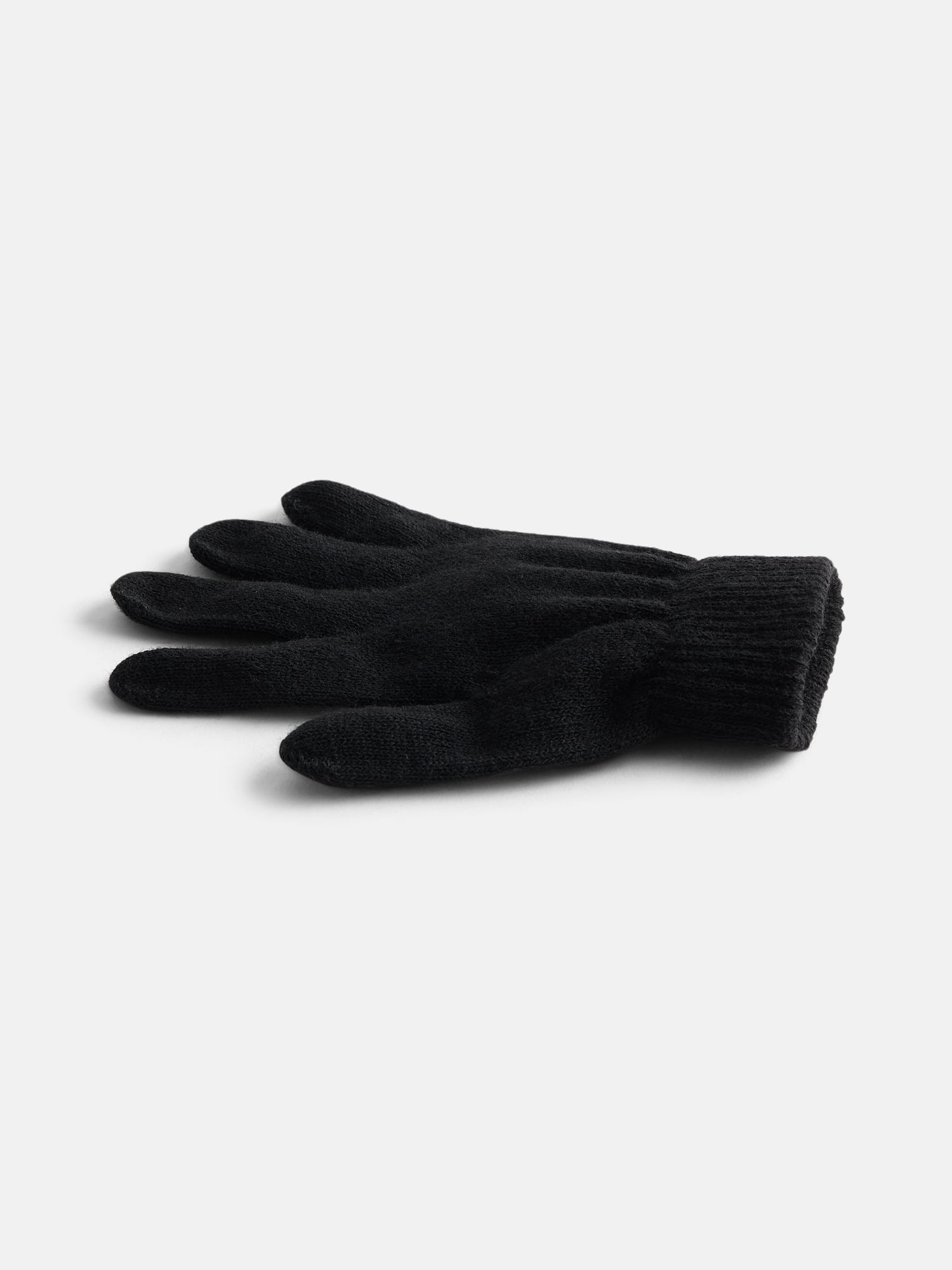 No Boundaries Women's Ribbed Knit Solid Gloves, 2 Pack